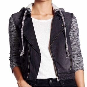 Black denim jacket